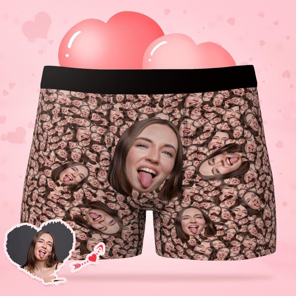 Boxer Shorts Custom Face Photo Underwear Mens Briefs Funny Birthday Gifts - soufeelmy