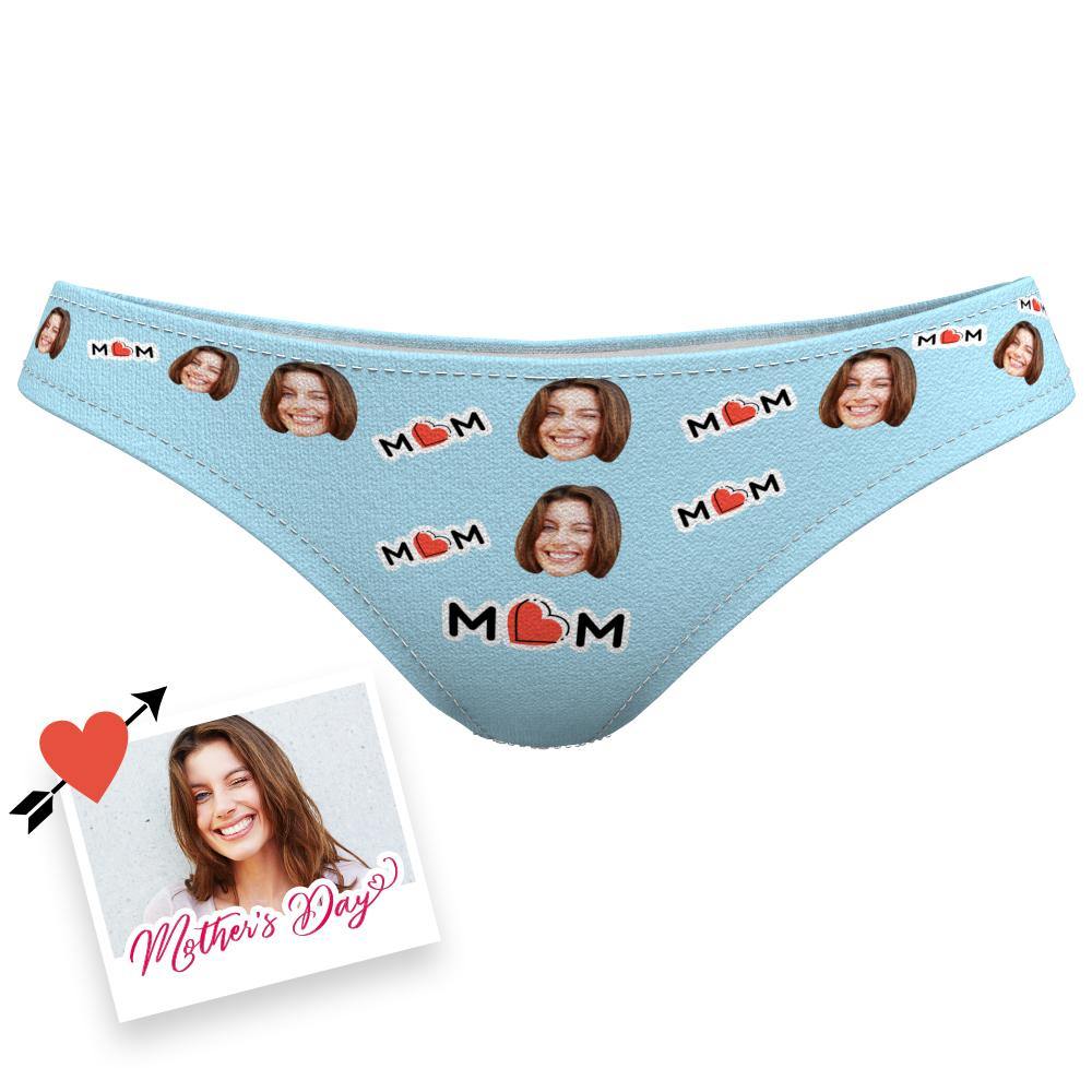 Custom Face Underwear Photo Underwear Colorful Memorial Gifts for Mom - soufeelmy