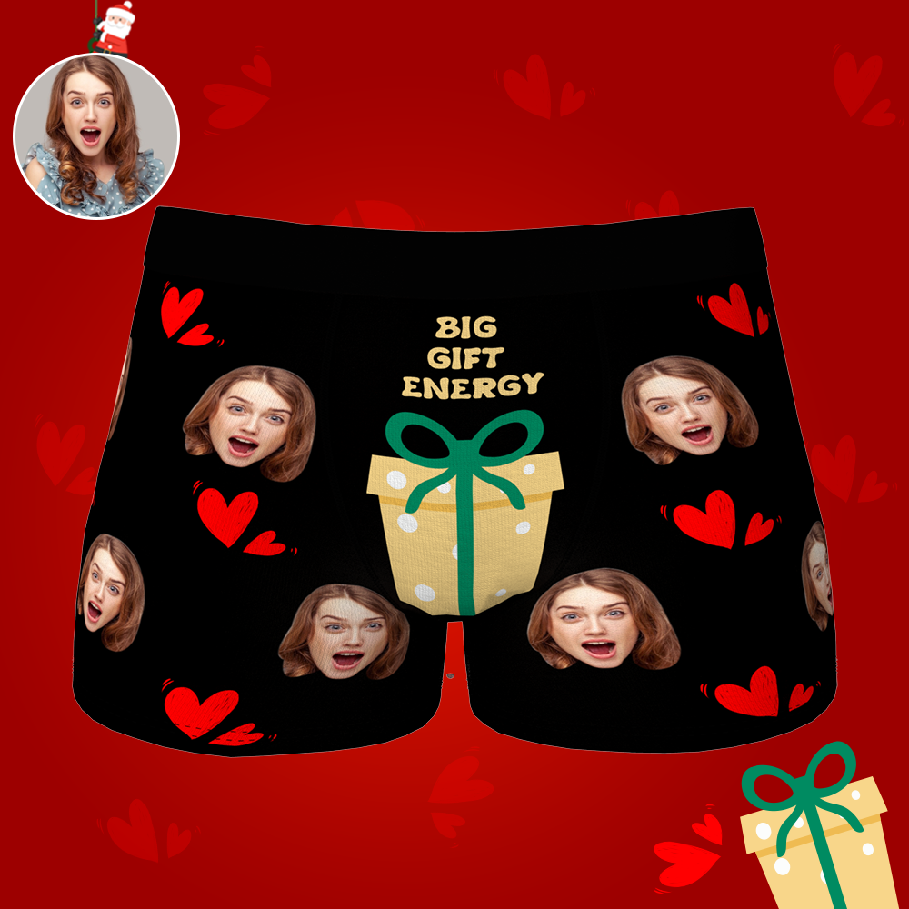 Custom Face Christmas Boxer, Funny Christmas Gift Boxer, Best Christmas Gift For Boyfriend