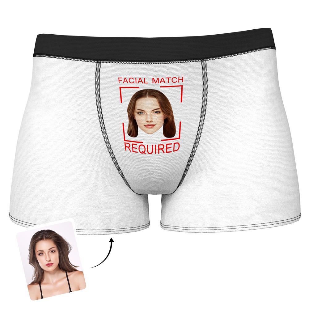 Custom Facial Match Required Boxer Photo Underwear Gift for Lover