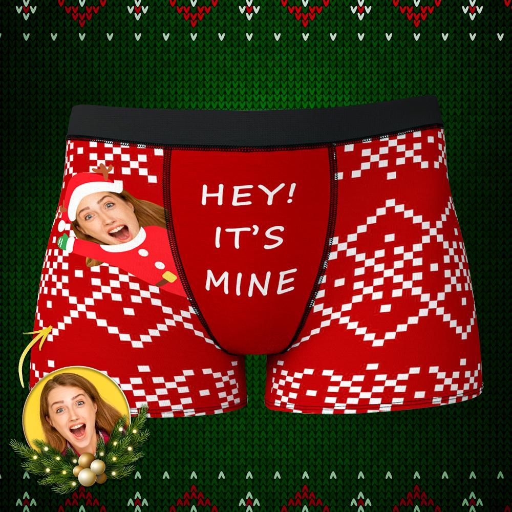 Custom Face Boxer It's Mine Men's Pocket Boxer Briefs