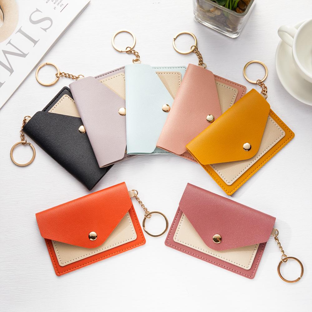 Custom Engraved Keychain Wallet Leather Card Holder Creative Gifts - soufeelmy