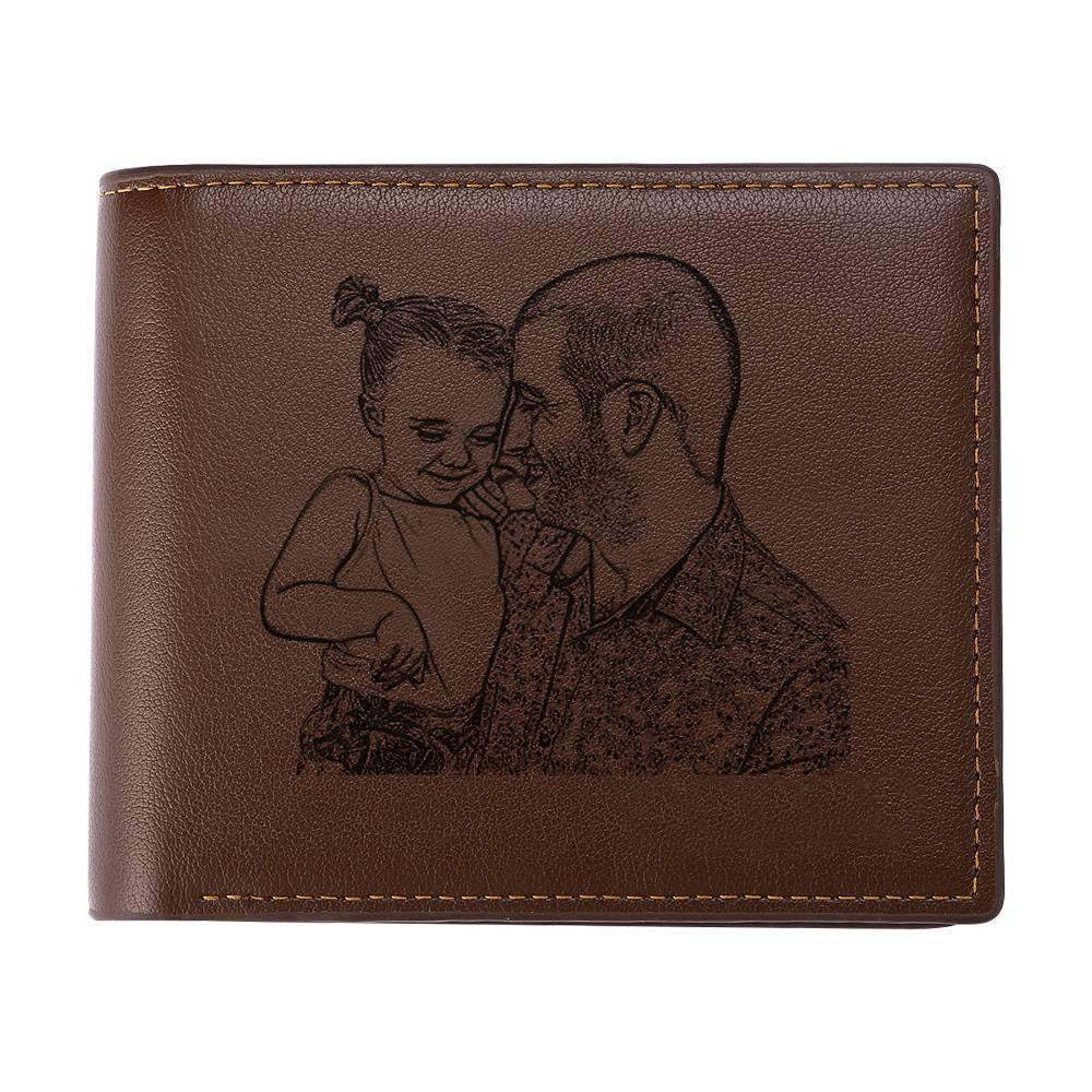 Photo Engraved Wallet Valentine's Day Gift for Boyfriend