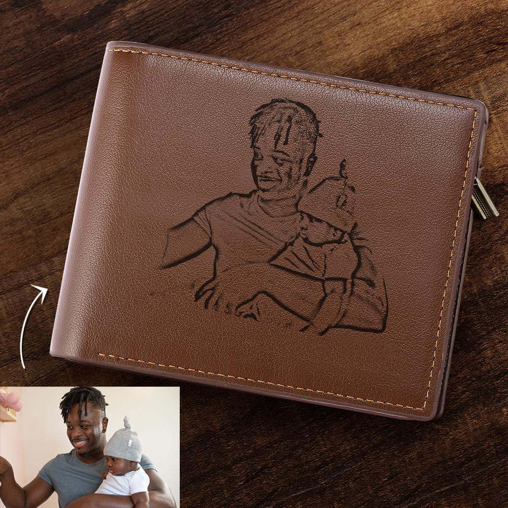 Photo Engraved Wallet Gift for Men