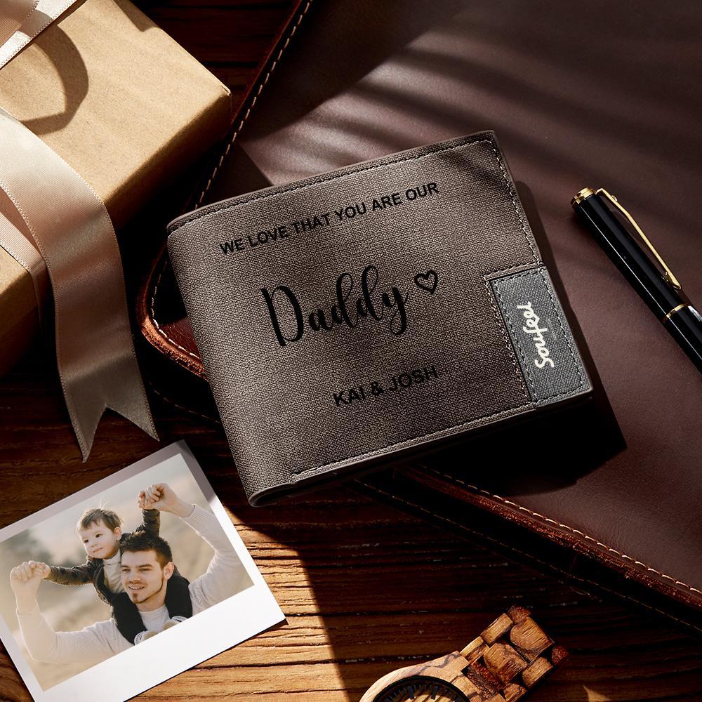 Mens Wallet Personalized Wallet With Engraved Words Perfect Gift for Men - soufeelmy
