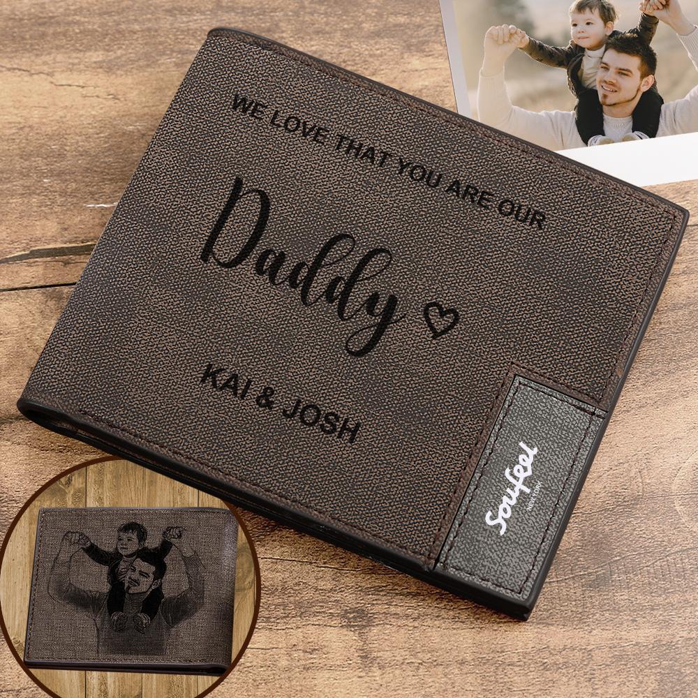 Mens Wallet Personalized Wallet With Engraved Words Perfect Gift for Men - soufeelmy