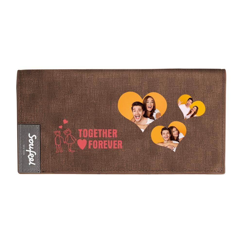 Custom Photo Wallet Long Style Bifold Custom Inscription Engraved Wallet Couple Gift - soufeelmy