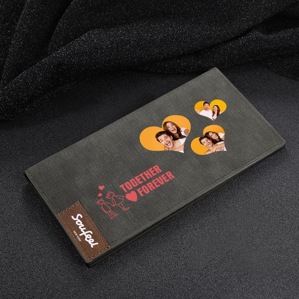Custom Photo Wallet Long Style Bifold Custom Inscription Engraved Wallet Couple Gift - soufeelmy