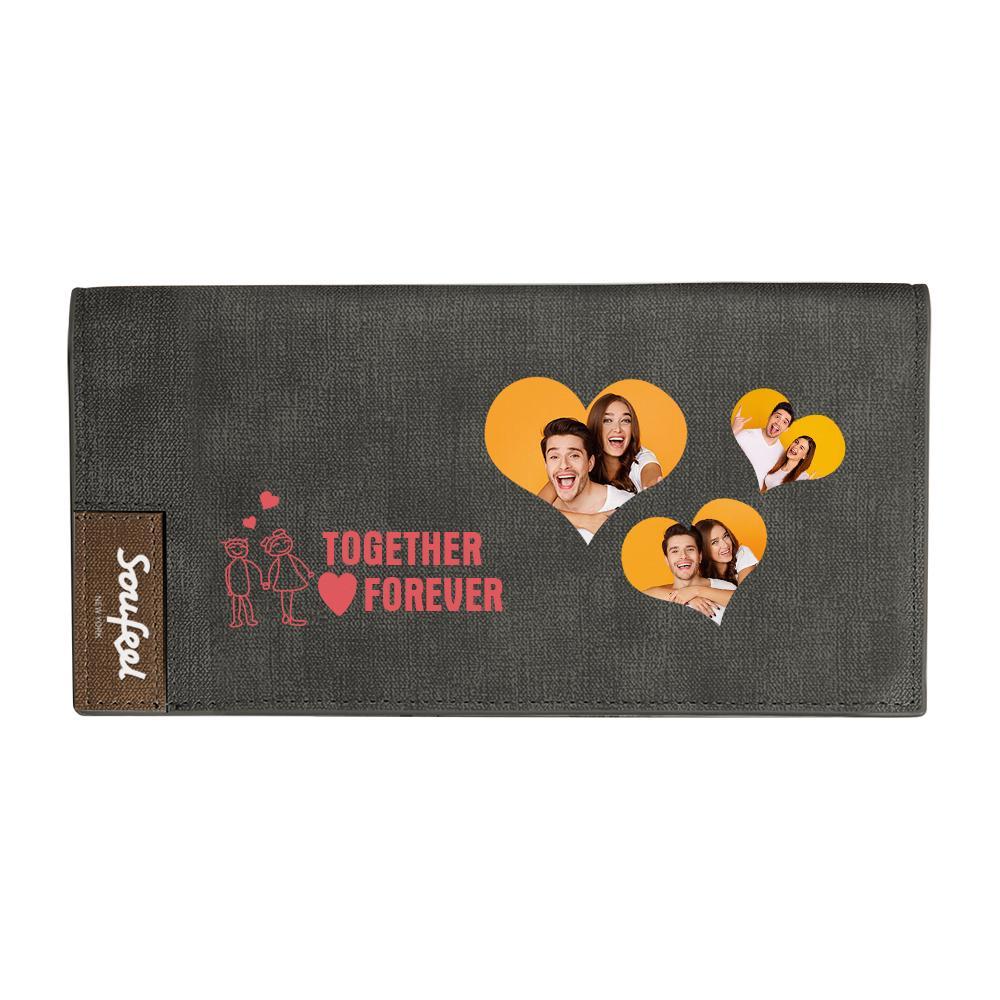 Custom Photo Wallet Long Style Bifold Custom Inscription Engraved Wallet Couple Gift - soufeelmy