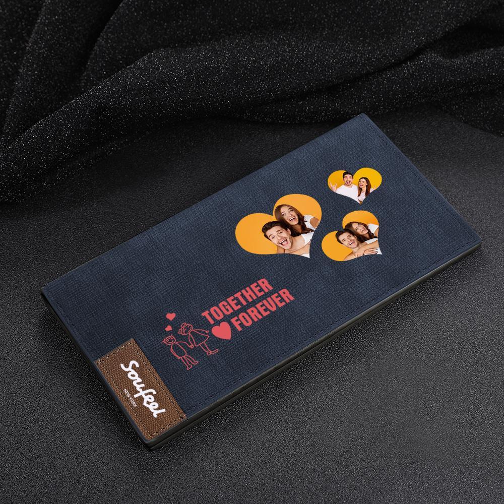 Custom Photo Wallet Long Style Bifold Custom Inscription Engraved Wallet Couple Gift - soufeelmy