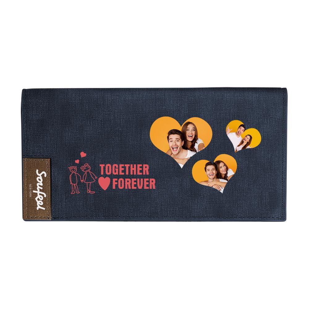 Custom Photo Wallet Long Style Bifold Custom Inscription Engraved Wallet Couple Gift - soufeelmy