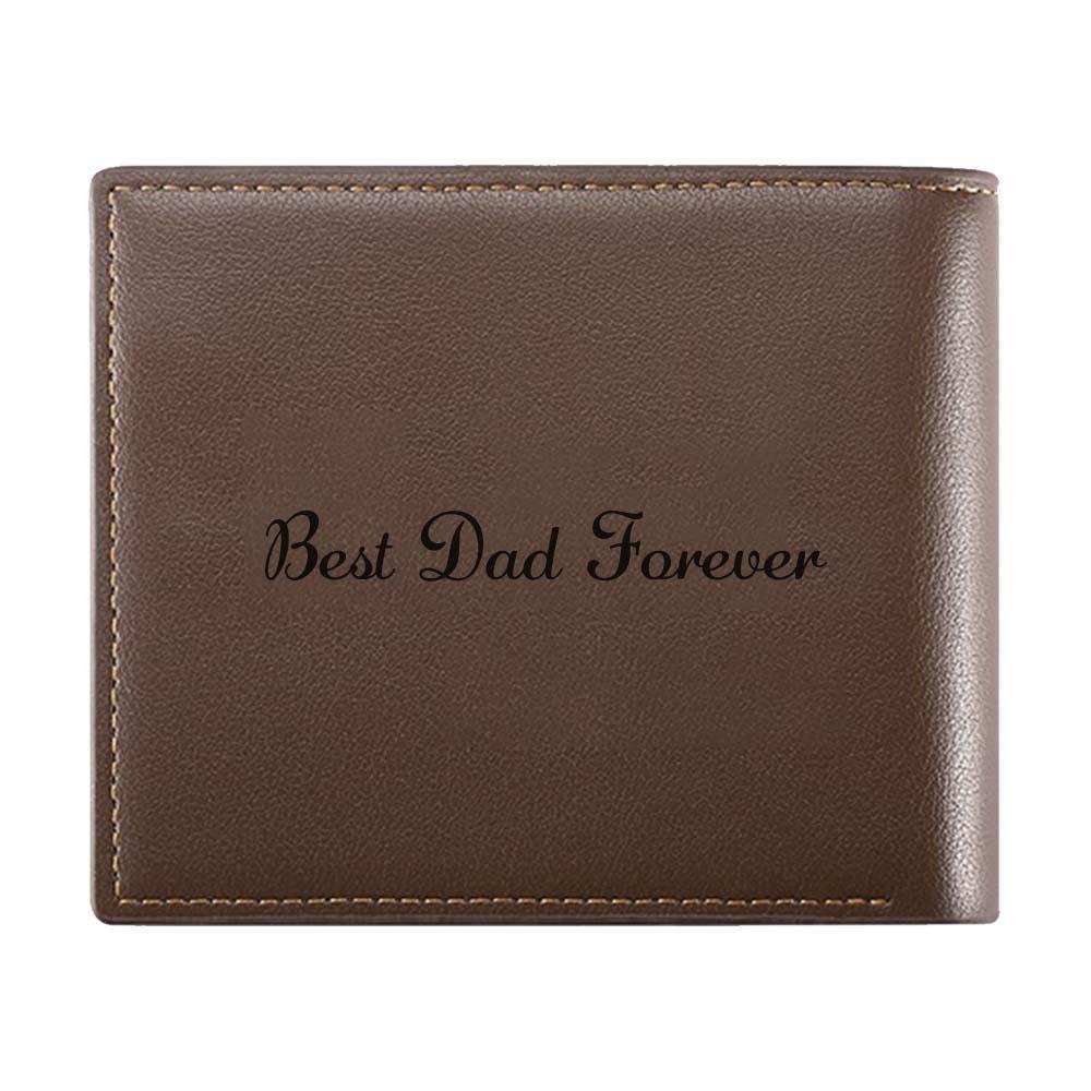 Personalized Hand Drawing and Text Wallet Engraved Wallet Gifts for Dad - soufeelmy