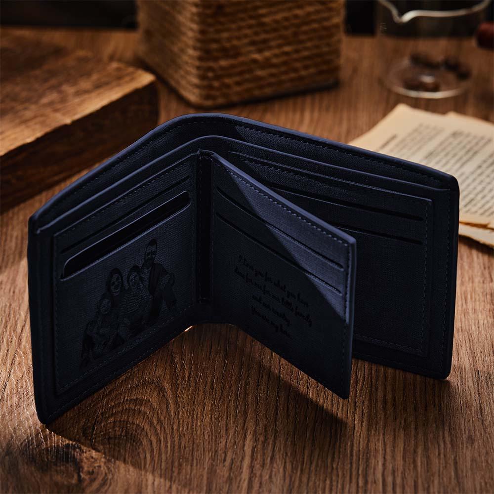 Custom Engraved Wallet Personalized Photo Wallets for Men Husband Dad Son Personalized Anniversary Gifts - soufeelmy