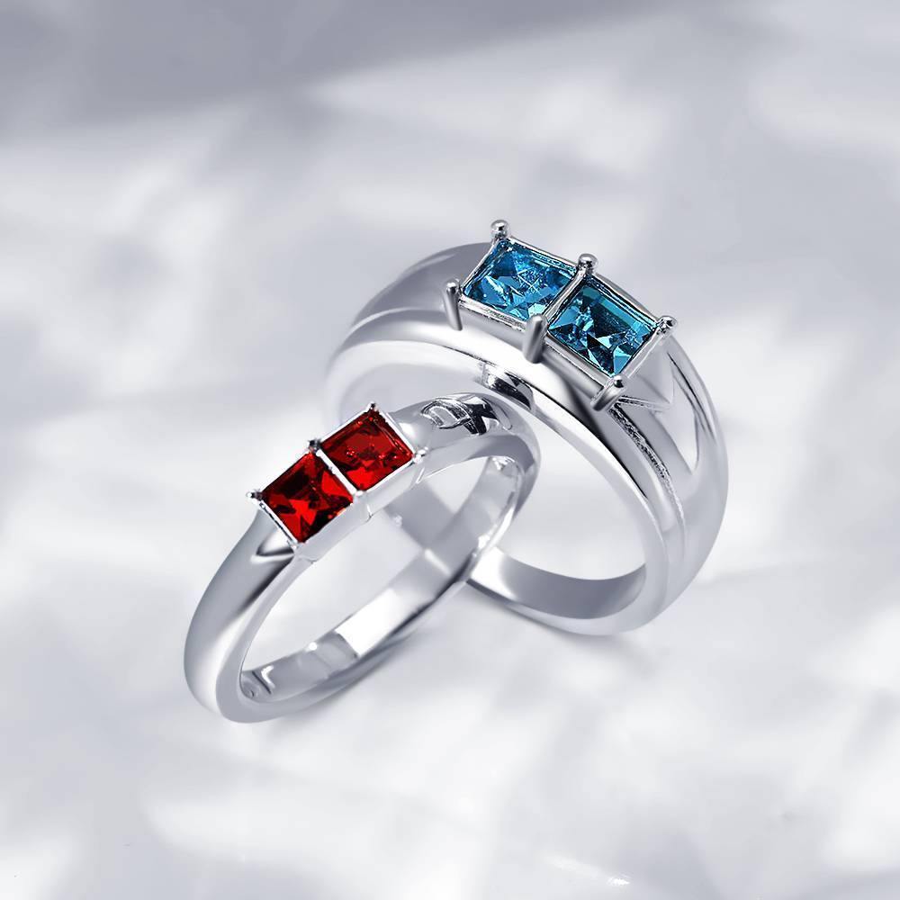 Personalised Birthstone with Engraving Silver -