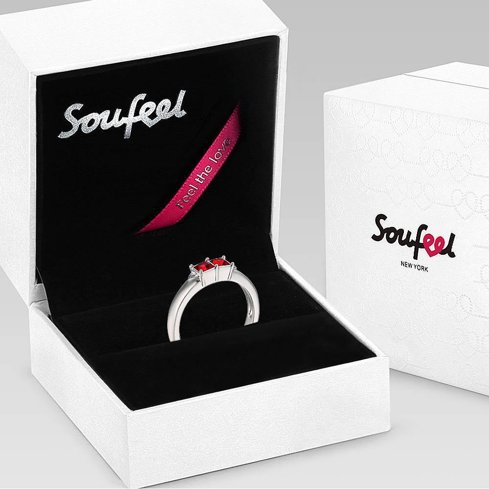 Personalised Birthstone with Engraving Silver -