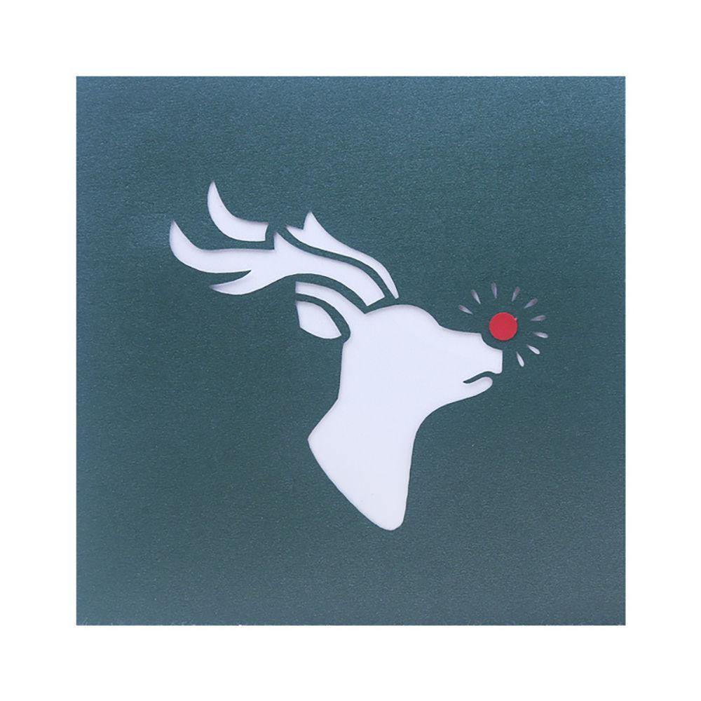 Greeting Card 3D Handmade Christmas Flying Deer - 