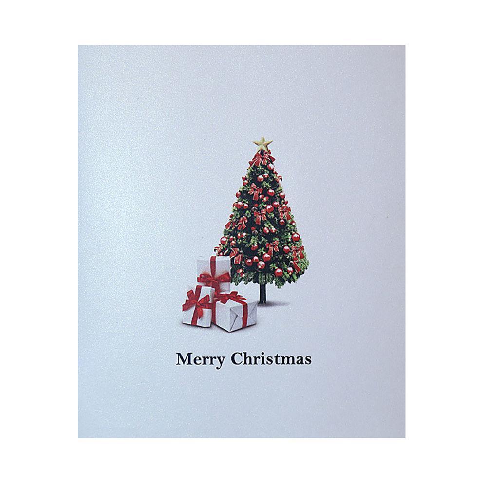 Greeting Card 3D Christmas Tree and Fireplace