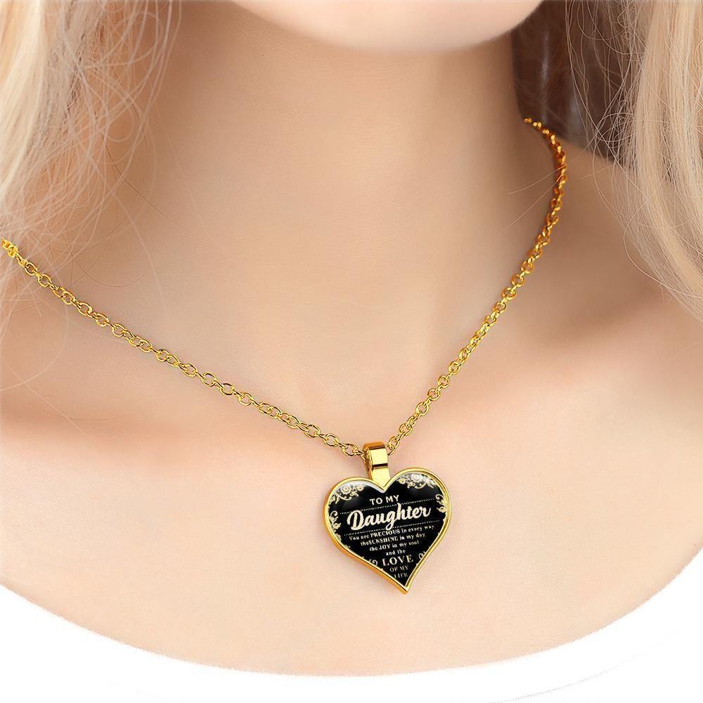 Heart Necklace A Unique and Thoughtful Gift for Daughter - Glod - 