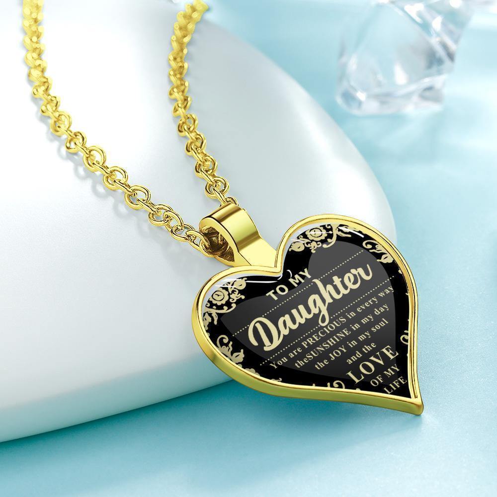 Heart Necklace A Unique and Thoughtful Gift for Daughter - Glod - 