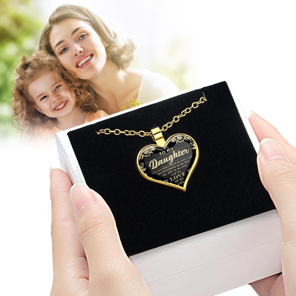 Heart Necklace A Unique and Thoughtful Gift for Daughter - Glod - 