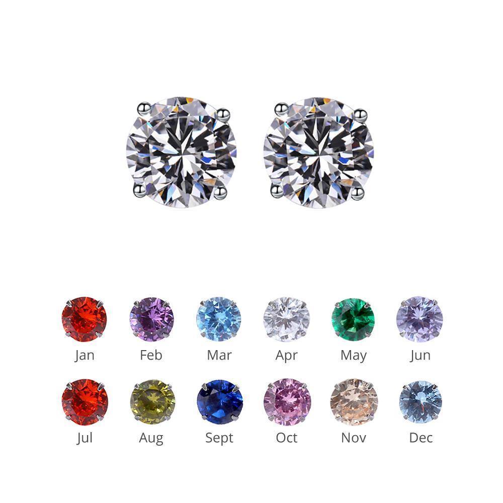 Earrings June Moonlight Diamond Shape Silver 6MM -