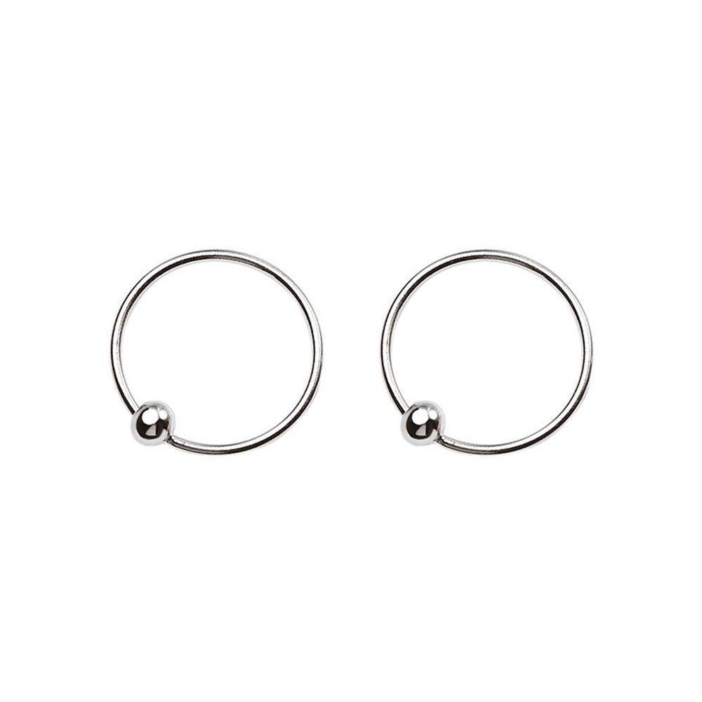 Earrings Simple Round Silver - 