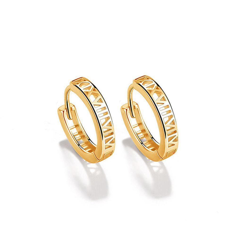 Stylish Earrings Gold Plated Silver - 