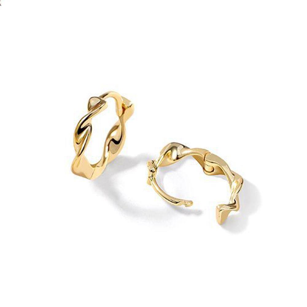 Irregular Earrings Gold Plated Silver - 