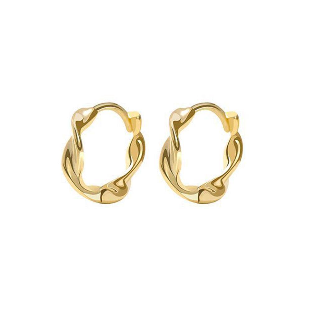 Irregular Earrings Gold Plated Silver - 