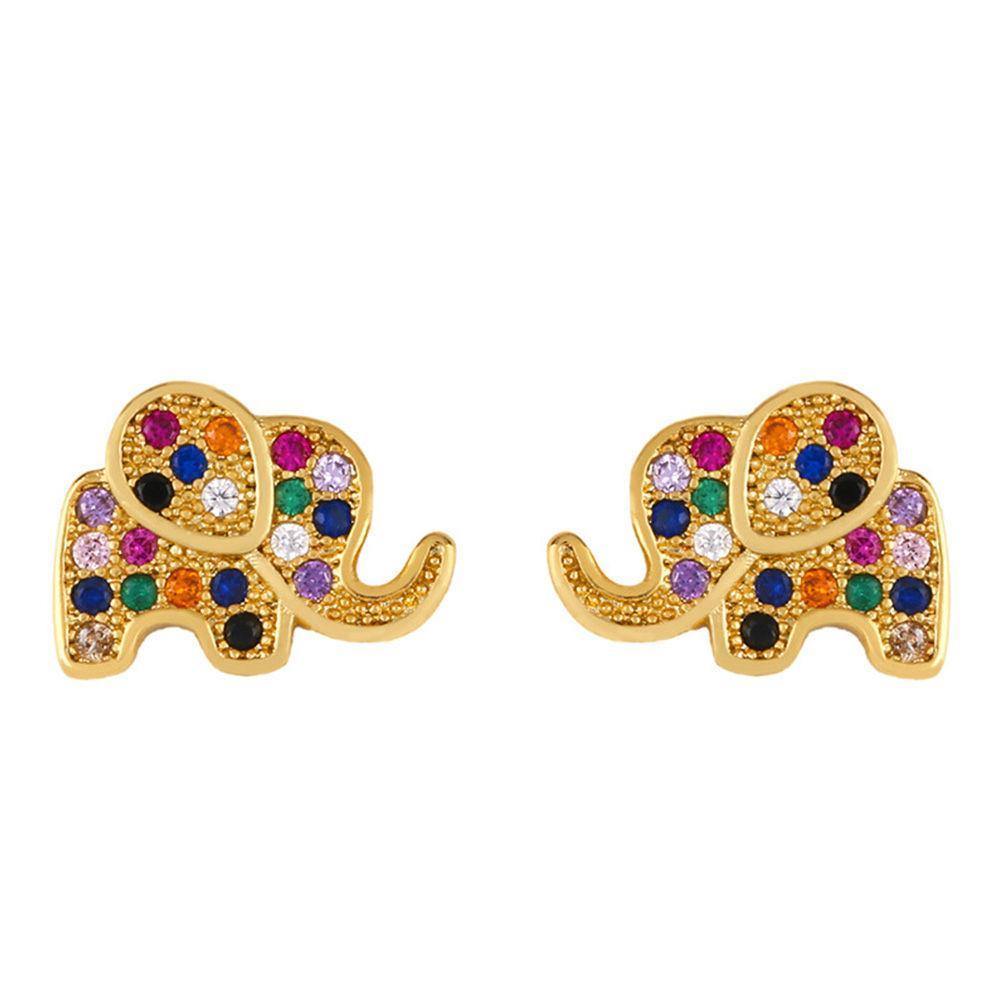 Elephant Earrings Colorful Cooper - 