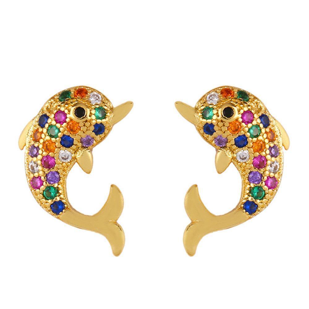Whale Earrings Colorful Cooper - 