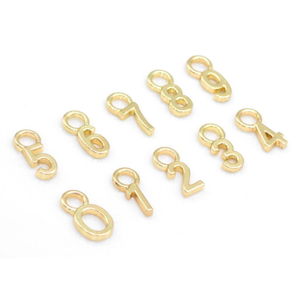 Number Earrings 0 Gold Plated Alloy - 