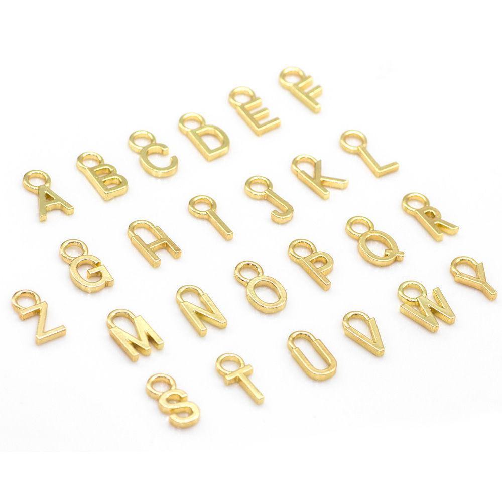 Alphabet A Earrings Gold Plated Alloy - soufeelus