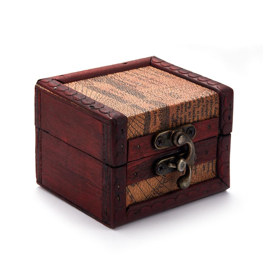 Vintage Wooden Box for Film Roll Keychain - soufeelus
