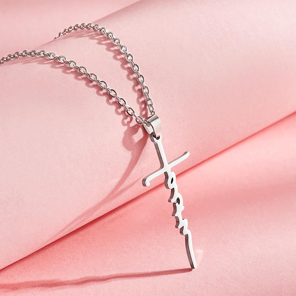 Girly Necklace Letter Cross Niche Design Gift - soufeelus