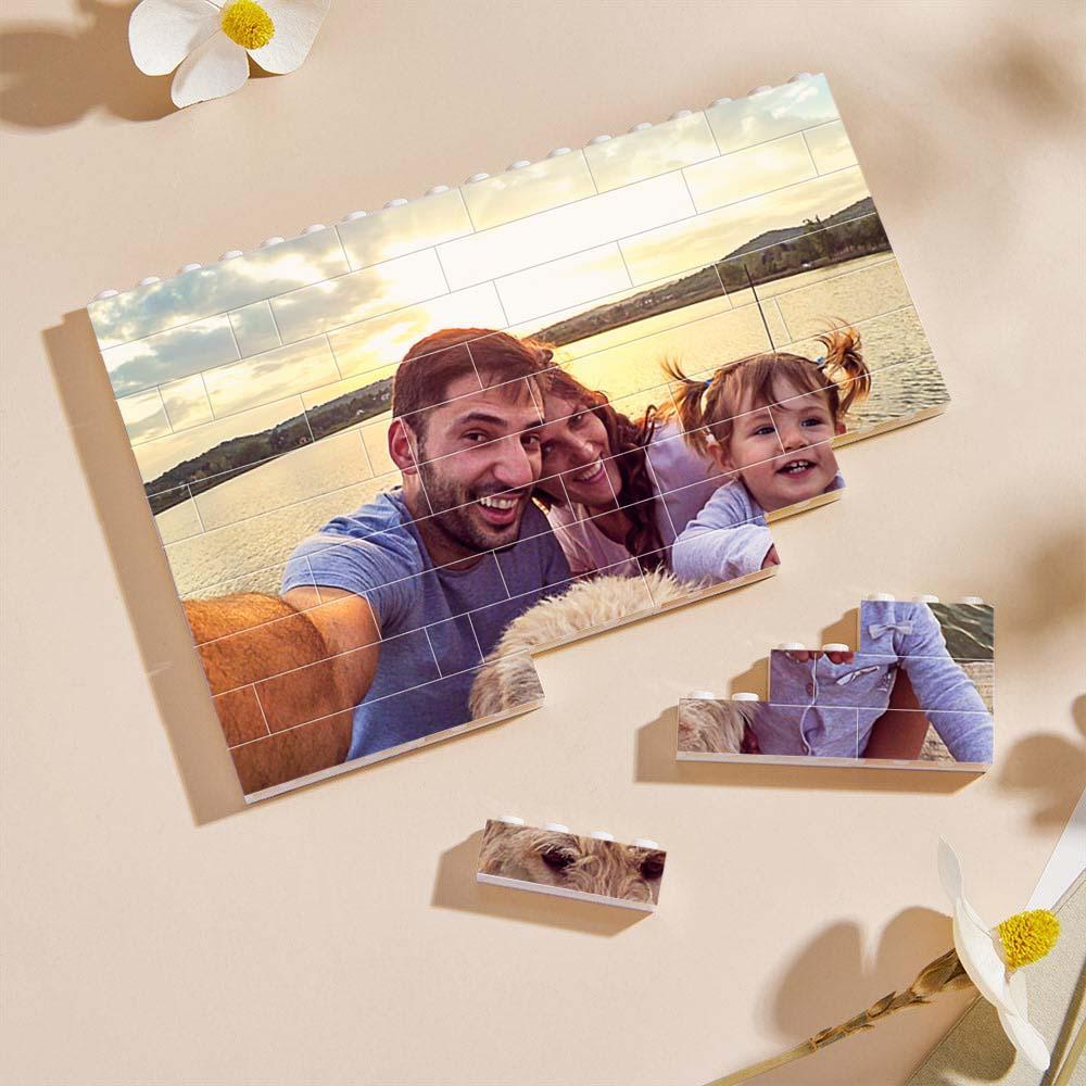 Custom Photo Building Blocks Puzzle Personalized Building Brick Square Shape Gift For Family - soufeelmy
