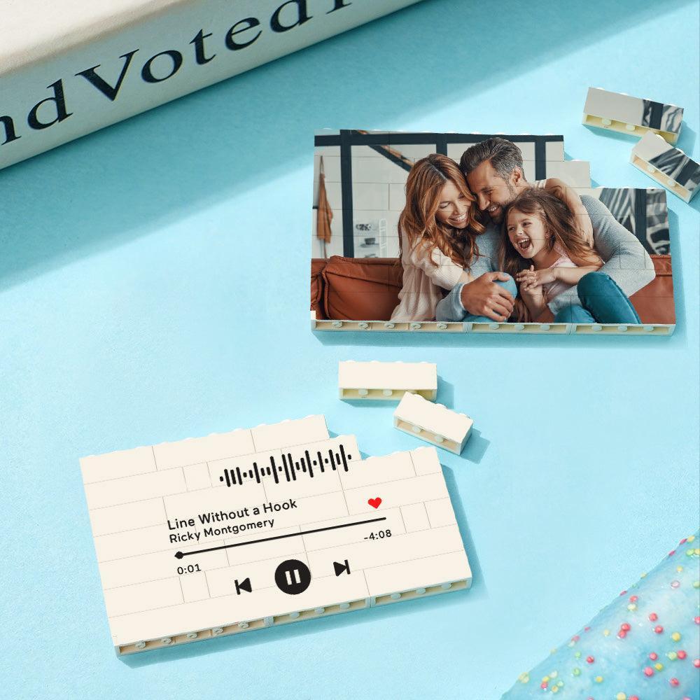Music Code Personalized Building Brick Photo Block Frame - soufeelmy