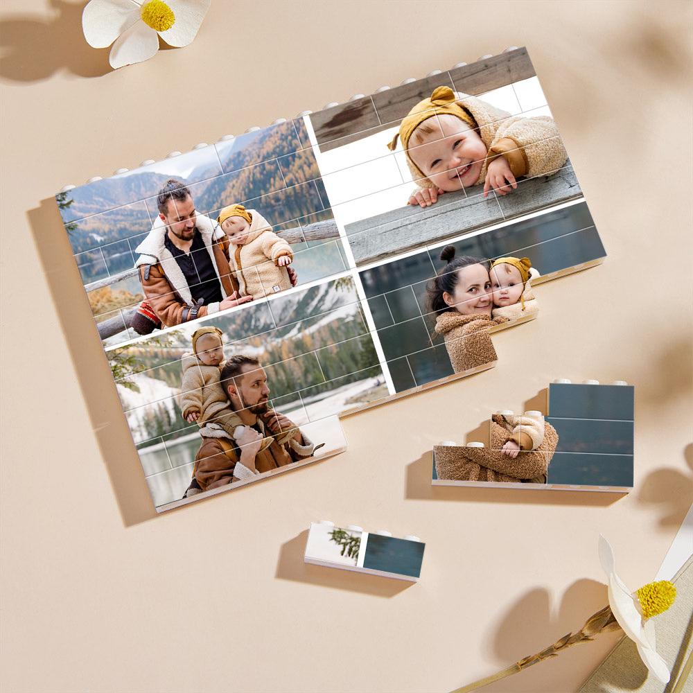 Personalized Collage Multiphoto Building Brick Custom Photo Block Square Shape Gift for Your Loved One - soufeelmy