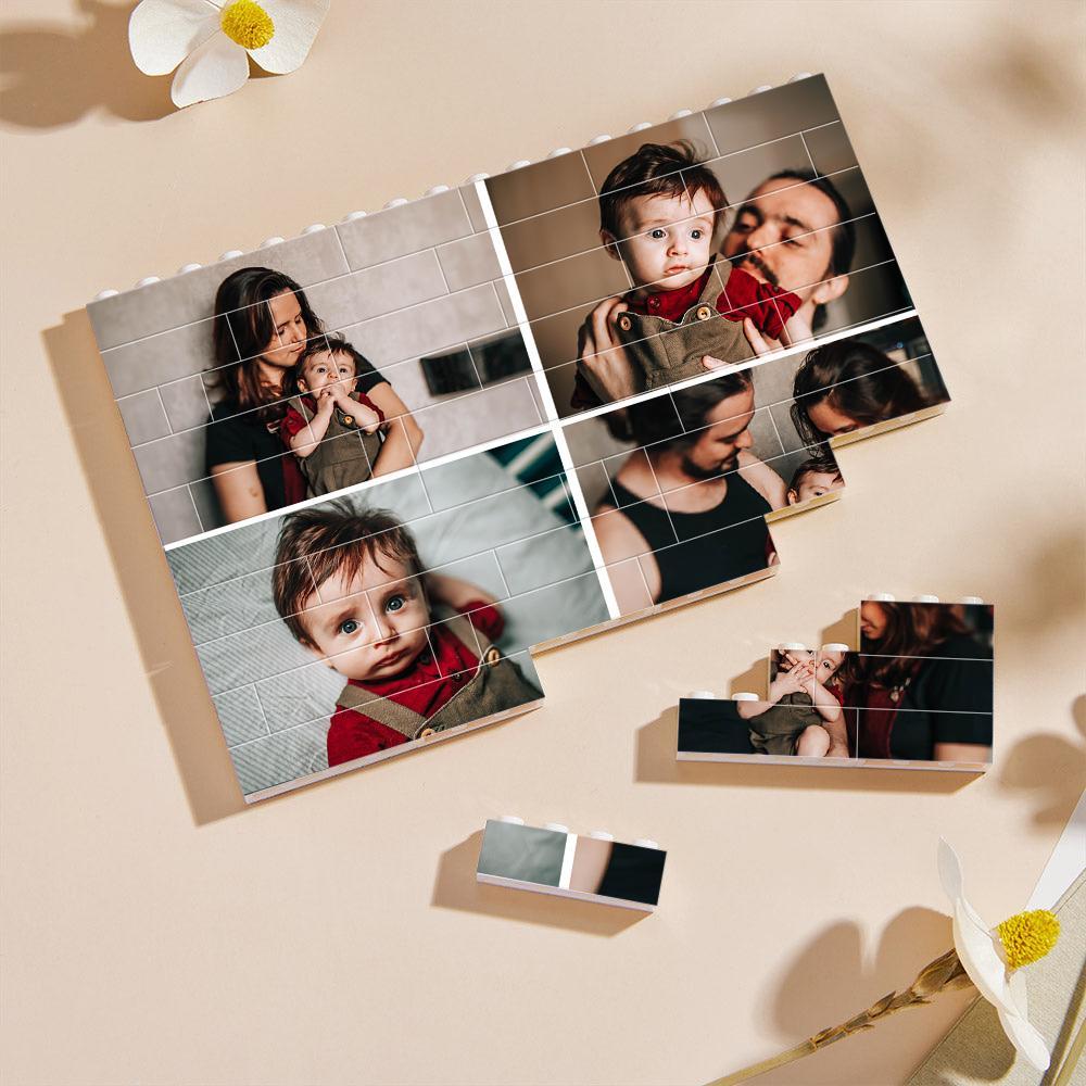 Personalized  Collage Multiphoto Building Brick Custom Photo Block Square Shape Memorial Gifts for Family - soufeelmy