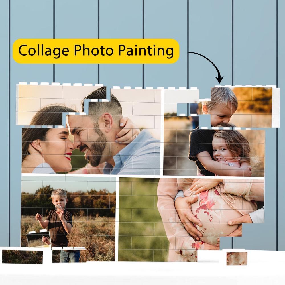 Personalized Collage Multiphoto Building Brick Custom Photo Block Square Shape Gift for Your Loved One - soufeelmy