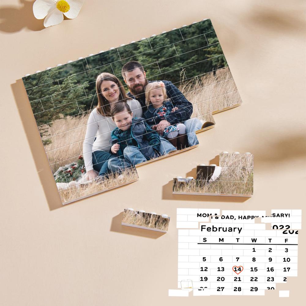 Personalized Building Brick Custom Photo & Date Block Gift for Family - soufeelmy