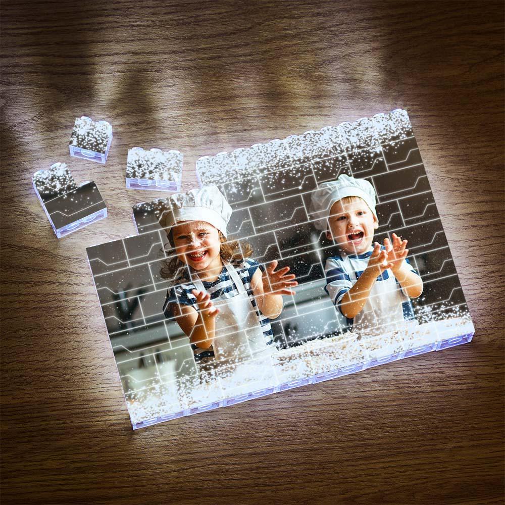 Custom LED Photo Light Building Brick White Light Up Building Bricks Gift for Kids - soufeelmy