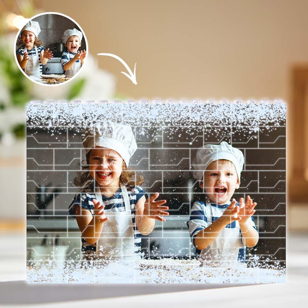 Custom LED Photo Light Building Brick White Light Up Building Bricks Gift for Kids - soufeelmy