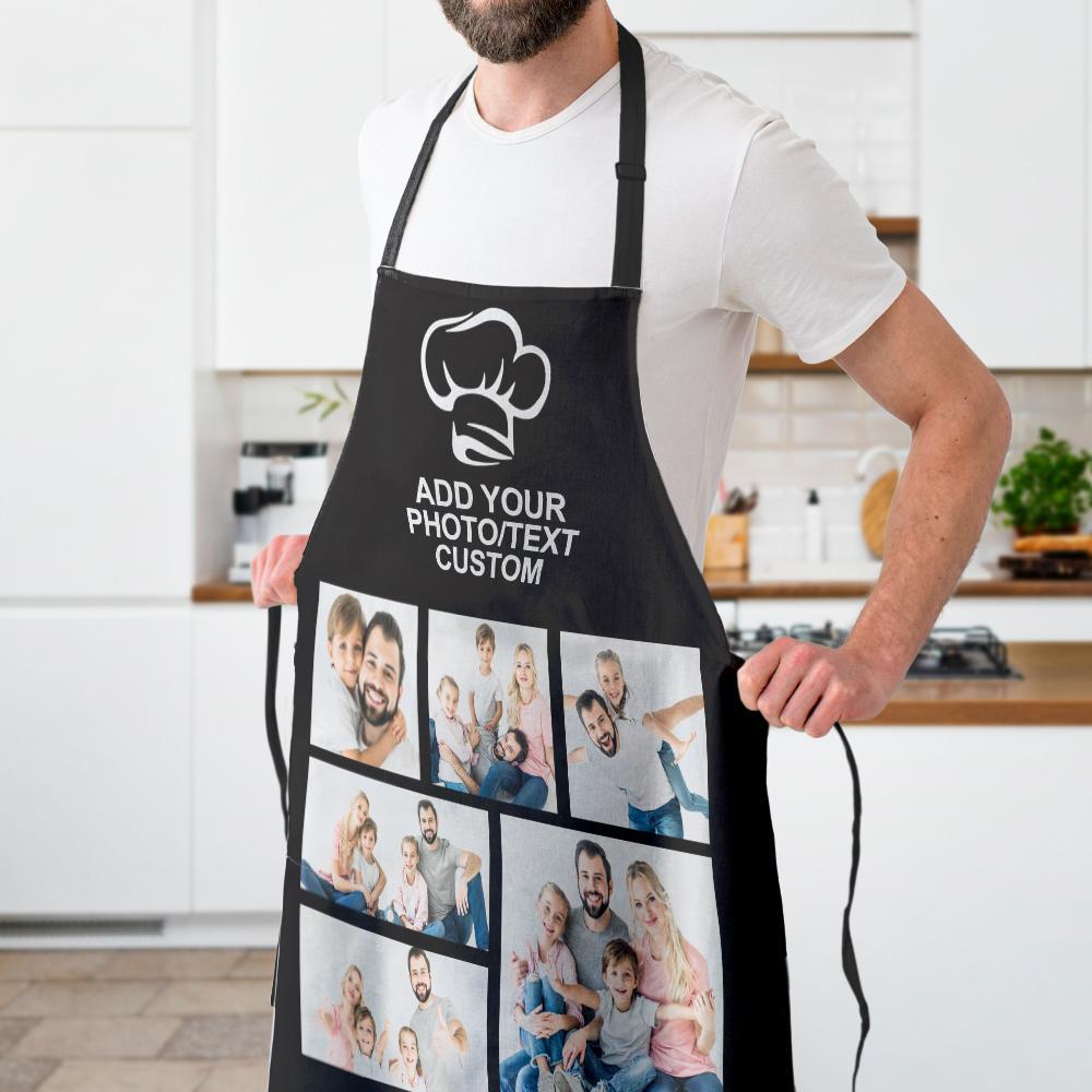 Custom Apron With Engraving Photo Collage Apron World's Best Chef - soufeelmy