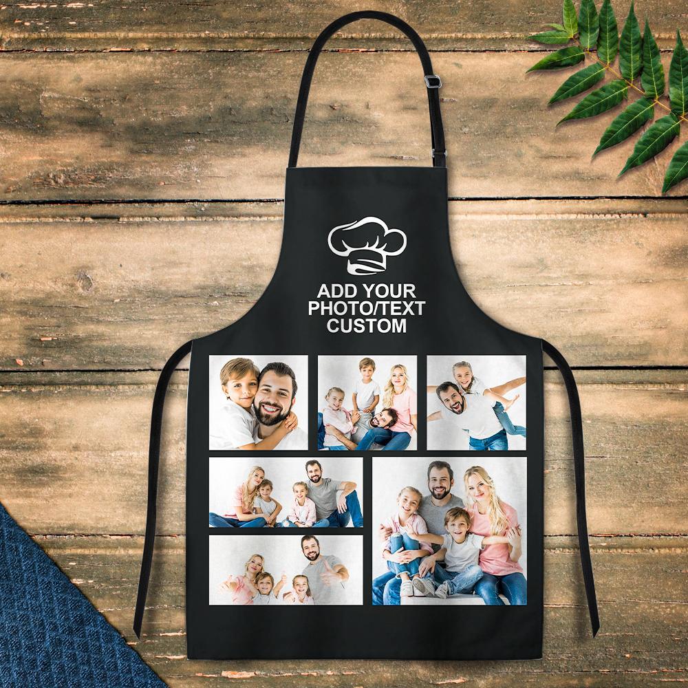 Custom Apron With Engraving Photo Collage Apron World's Best Chef - soufeelmy