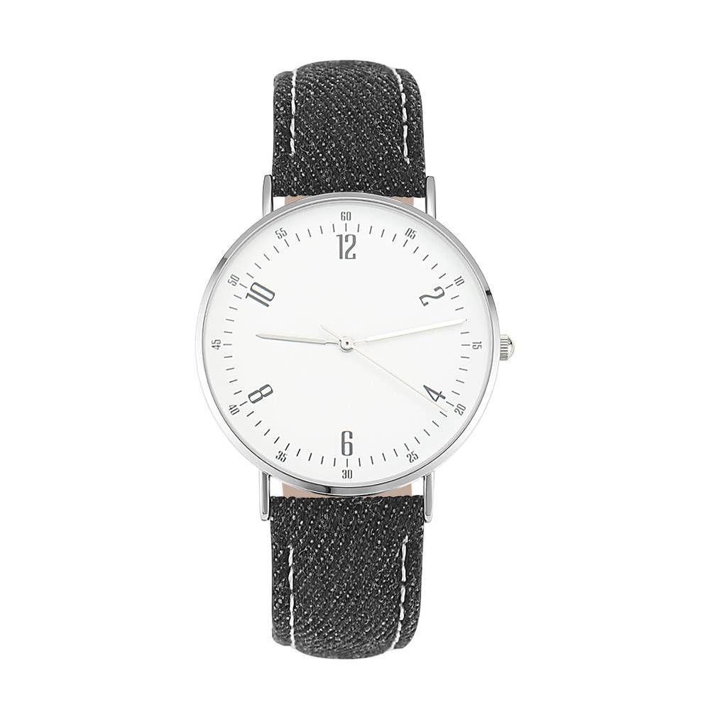 Casual Dial Watch Fashion Quartz Black Leather Strap - Women's - soufeelus