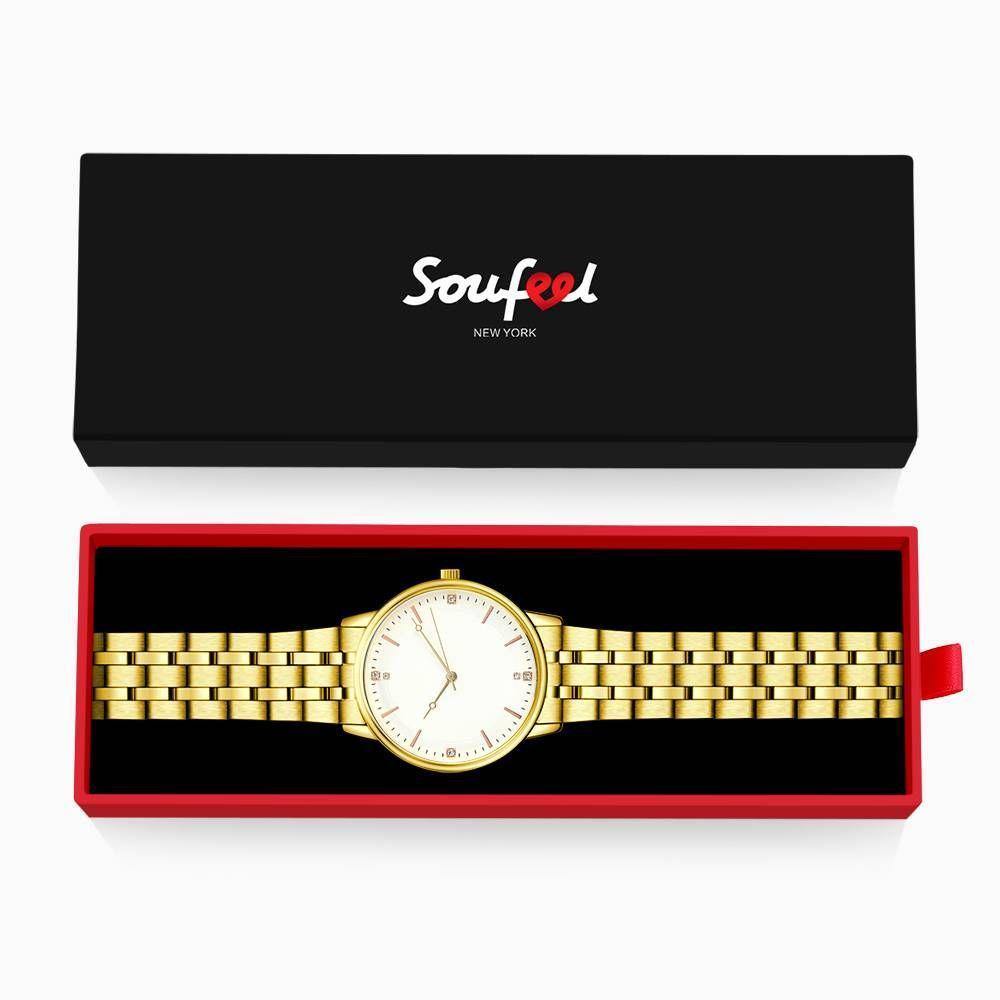 Luxury Elegant Mechanical Watches White Dial - Men's - soufeelus