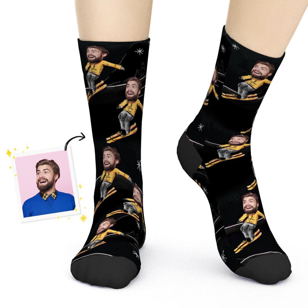 Custom Face Socks Skiing Socks Gifts for Ski Lovers