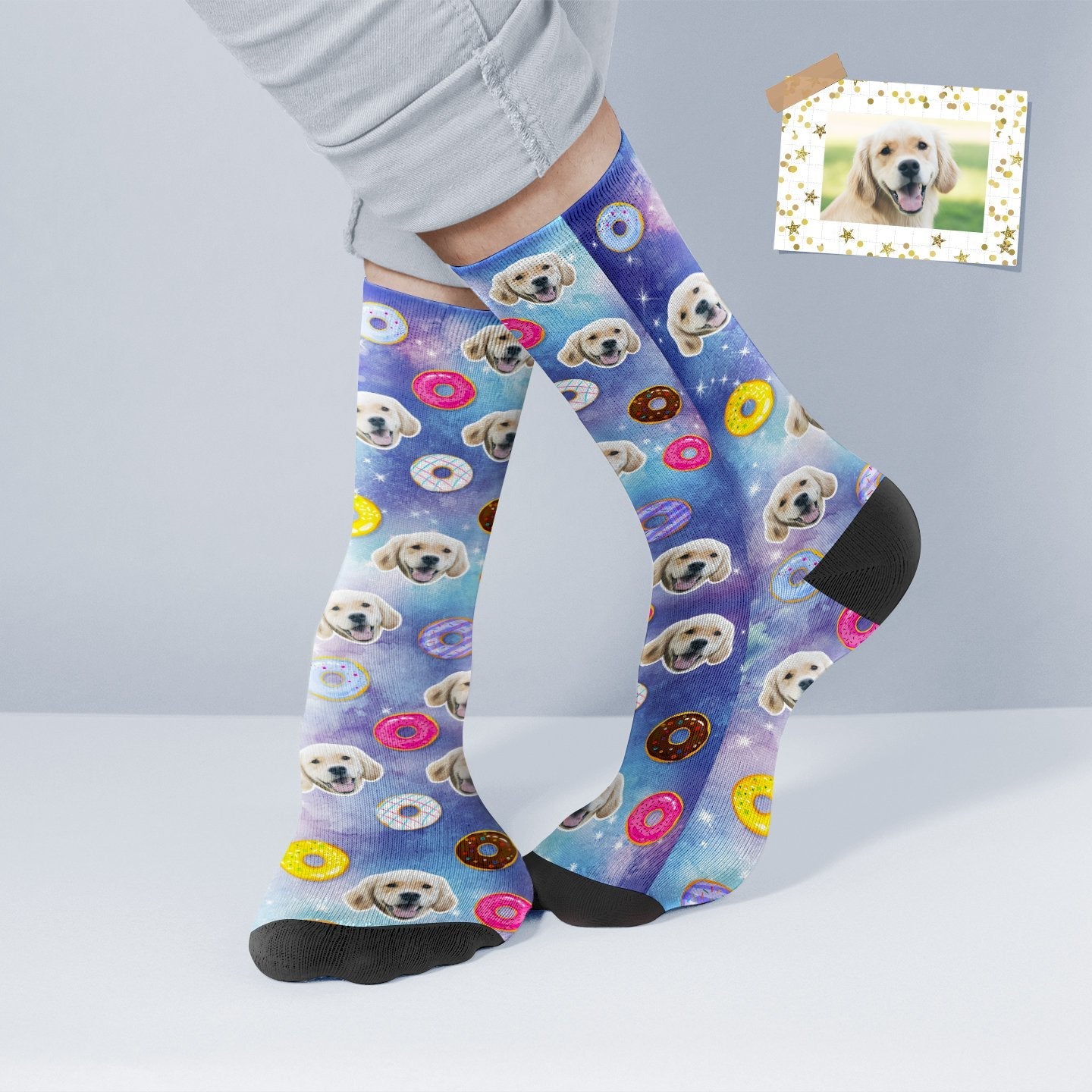 Custom Pet Face Socks Personalized Cartoon Socks for Dog Lover Christmas Gifts