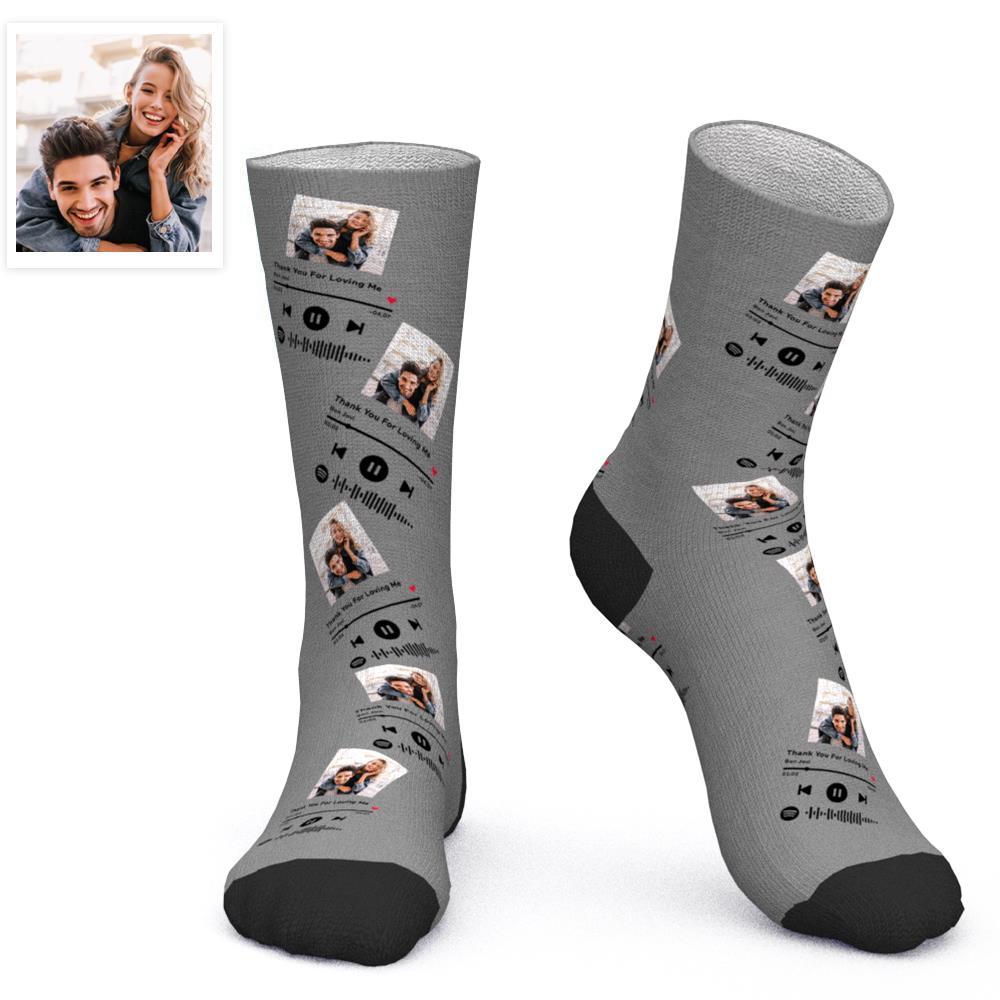 Custom Scannable Spotify Code Socks Three-dimensional Music Creative Gifts - 